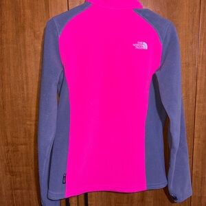 The North Face Vibrant Pink and Gray Fleece